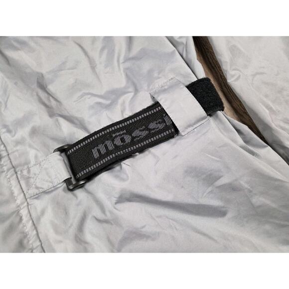 Mossi Windbreaker Rain Jacket Silver Gray Black XL Hooded Coat Racing Motorsport - Picture 2 of 8